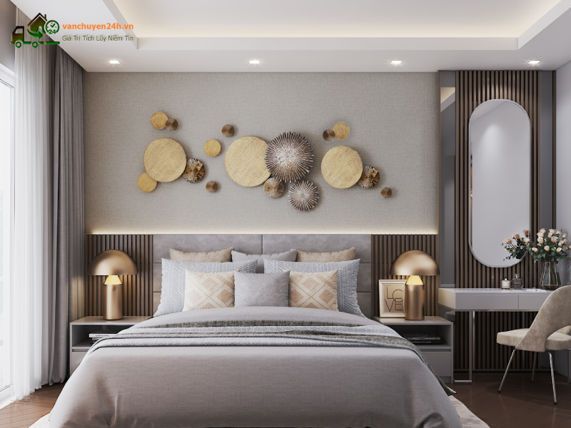 treo gương trong phòng ngủ