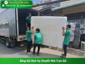 bảng giá dịch vụ chuyển nhà trọn gói cảu vận chuyển 24h